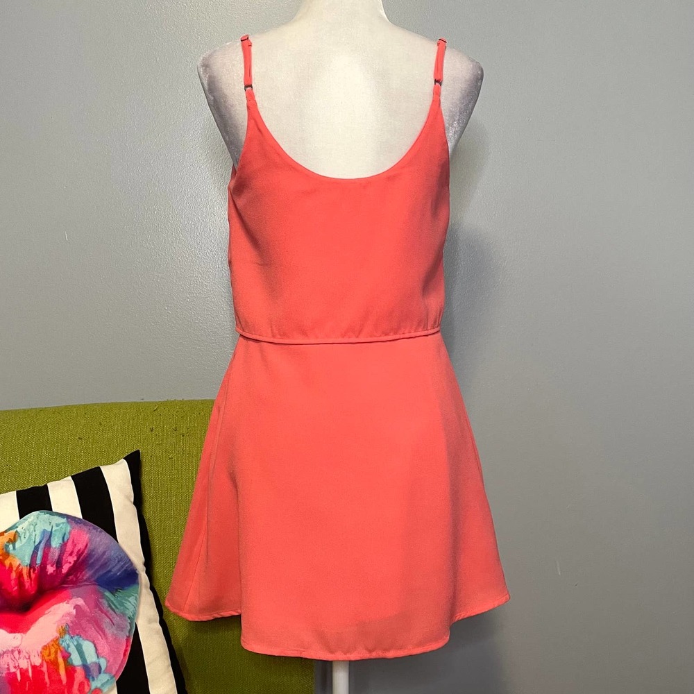 Abercrombie & Fitch Orange Tiered Sleeveless Mini Dress NEW Small - Picture 6 of 6